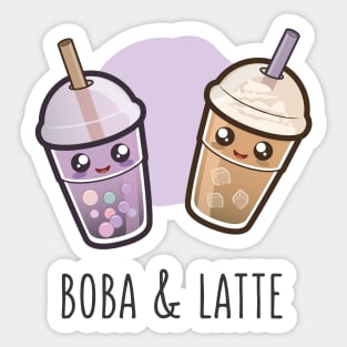 Boba & Latte Sticker